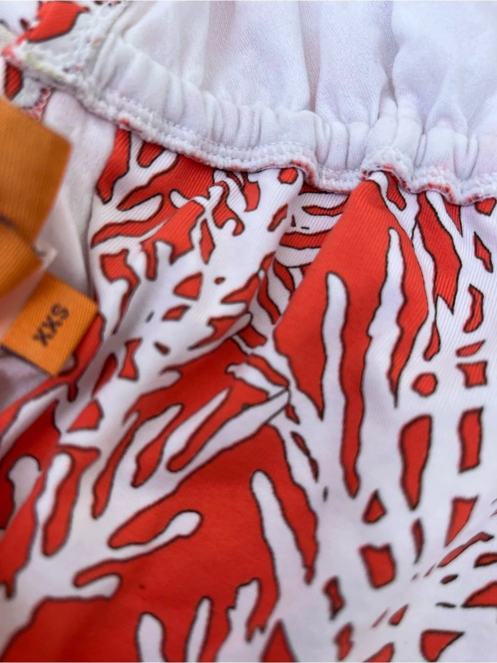 Tory Burch Red and White Coral-Print One-Piece Swimsuit
